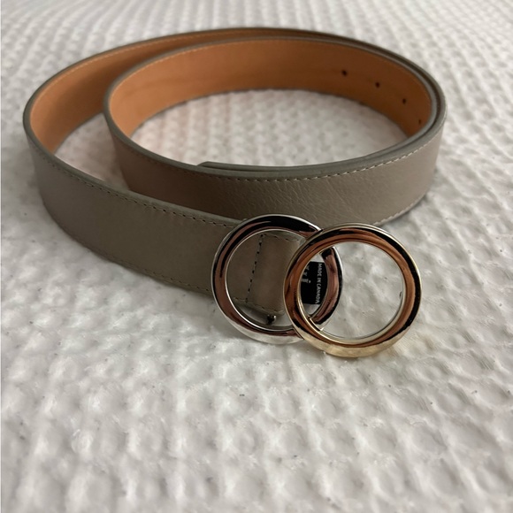 Brave Leather Otir Double Circle Buckle Belt - Picture 11 of 13